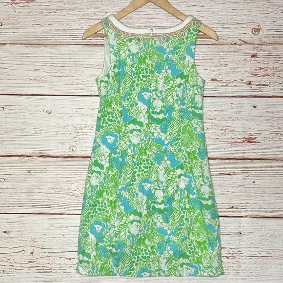 Lilly Pulitzer Janice Shift Dress in Limeade It’s a Zoo Sz 00 - Picture 9 of 14